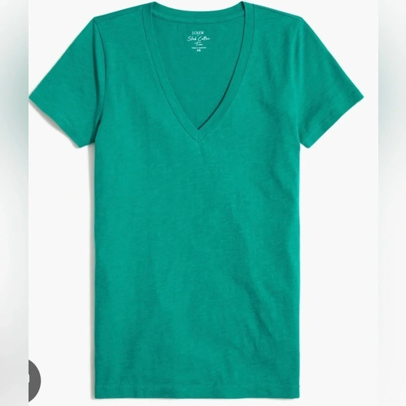 J. Crew Slub Cotton V Neck Tee, NWT, Size Small - Picture 1 of 6